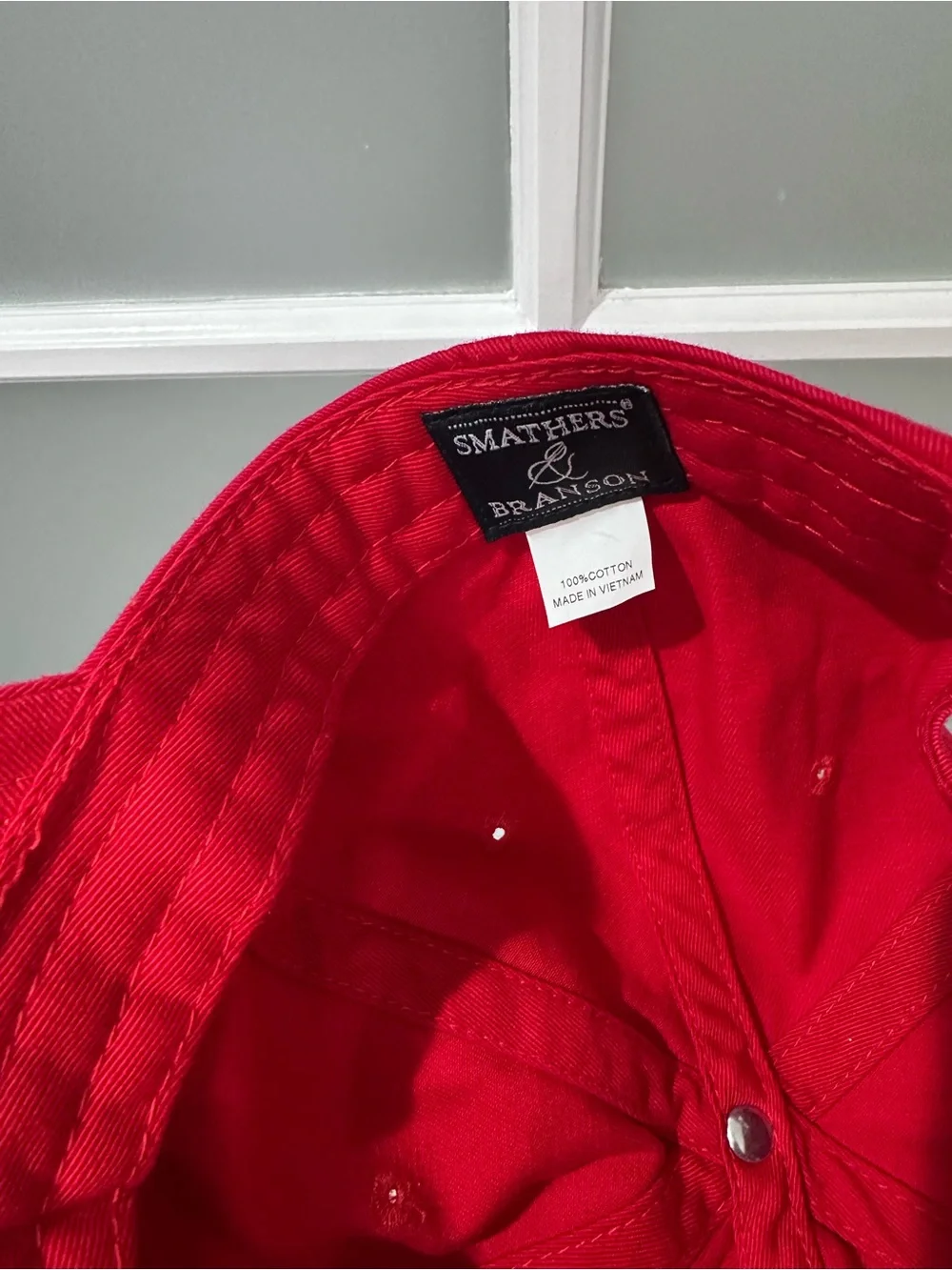 Smathers & Branson Red Skull and Crossbone Baseball Cap Hat